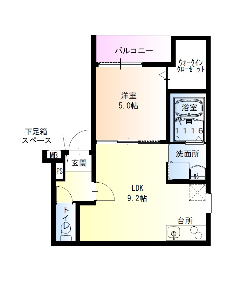 フジパレス羽衣駅南Ⅱ番館の間取り