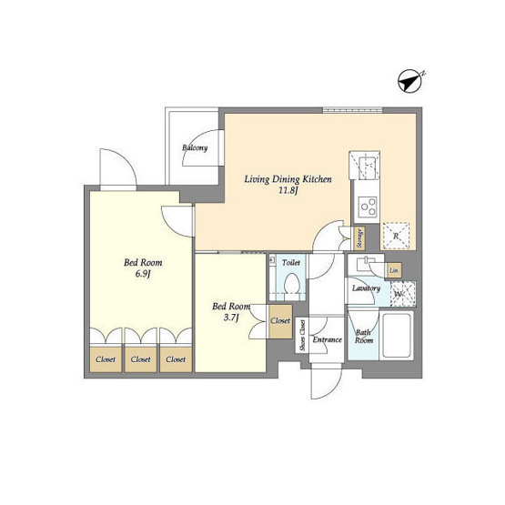 【間取り】 | Lumina　Court　Takaido