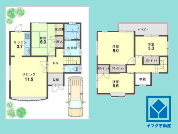 宇治市五ケ庄上村の間取り