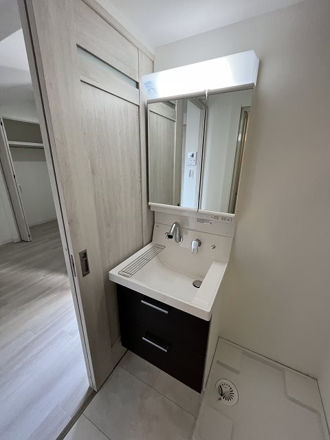大阪市西淀川区柏里３丁目の賃貸マンションの洗面所|スペースが確保できる洗面所です