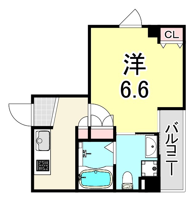 大阪市西淀川区柏里３丁目の賃貸マンションの間取り