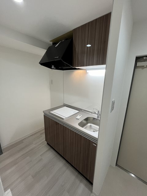 大阪市西淀川区柏里３丁目の賃貸マンションのキッチン|コンパクトなキッチンで掃除もラクラク