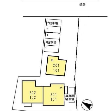 ハイツ天のや　Bの区画図