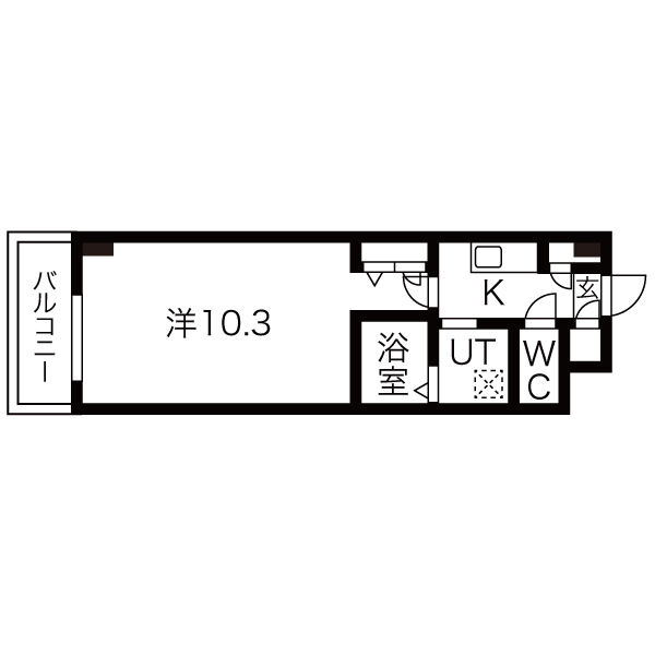 名古屋市守山区金屋１丁目の賃貸マンションの間取り