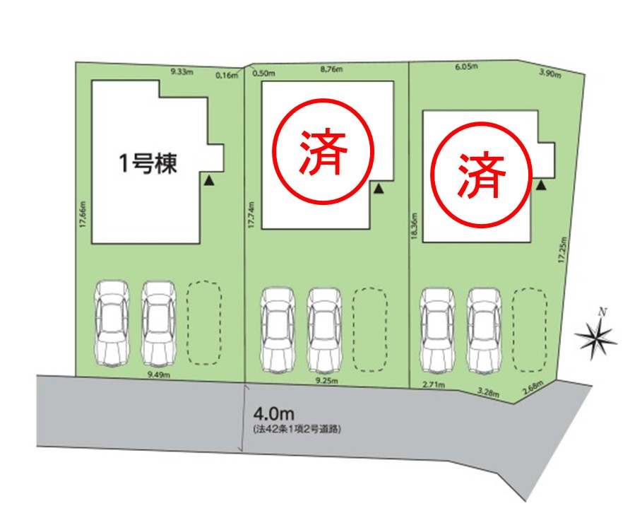 【小名浜大原　12期】　1号棟　☆新生活応援キャンペーン中☆　ローソン徒歩3分の区画図|全体区画図