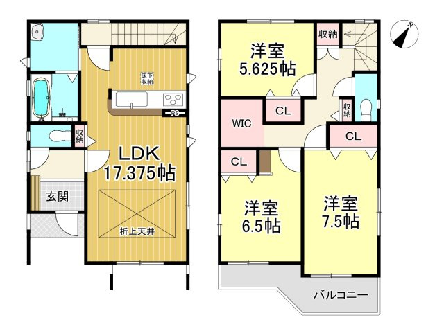 知多市八幡字曽山　全2棟　1号棟