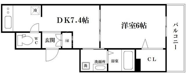 エステムコート心斎橋ＥＡＳＴⅢエクシードの間取り
