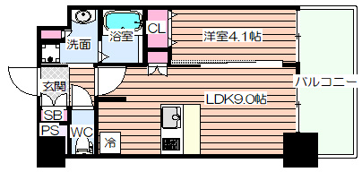 【間取り】 | プレサンス大手前ピリオド