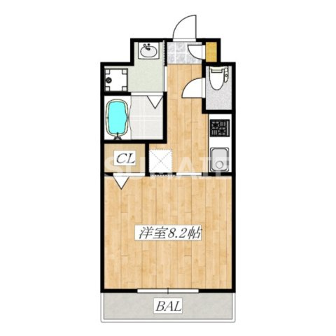 プロスペリタ大宮Sの間取り|南東向きです。