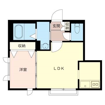 【間取り】 | すずらんパークヒルズ【SHM】 | 1LDKタイプ！リビングと寝室分けたい方にオススメです！