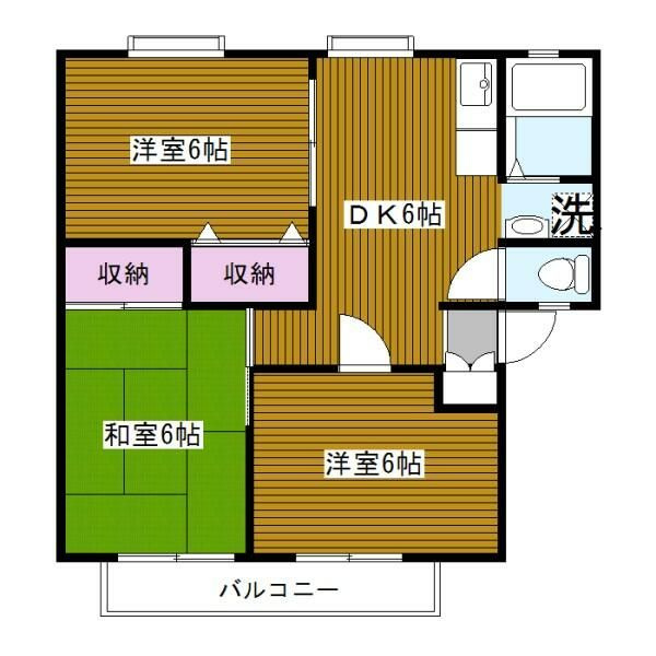 綾瀬市深谷中４丁目のアパートの間取り
