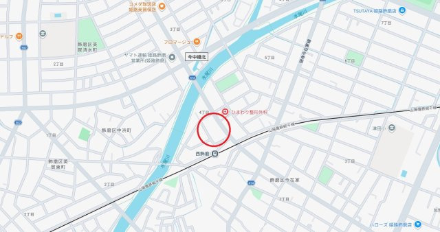 グローバル西飾磨　　山陽電鉄網干線「西飾磨駅」徒歩2分の地図