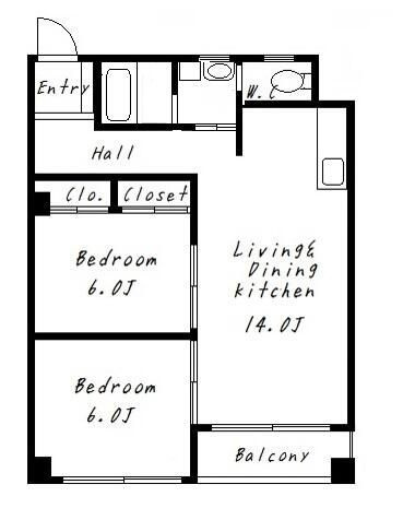 升本マンションの間取り|間取りです。