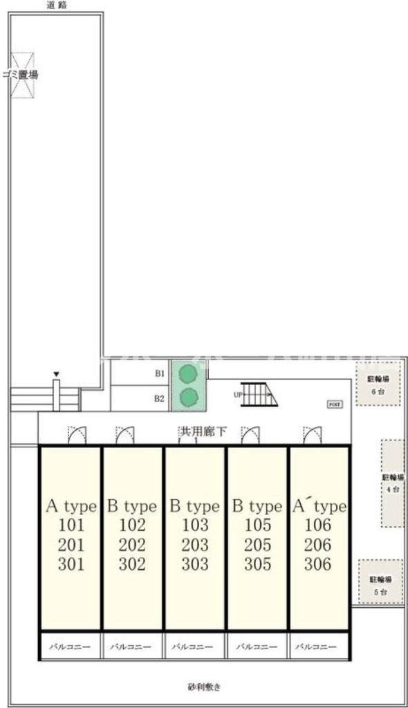 リブリ・KOU 登戸※初期費用分割あと払いサービス利用可能物件の区画図