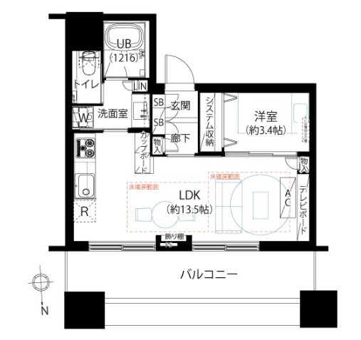 【間取り】 | クレストプライムタワー芝