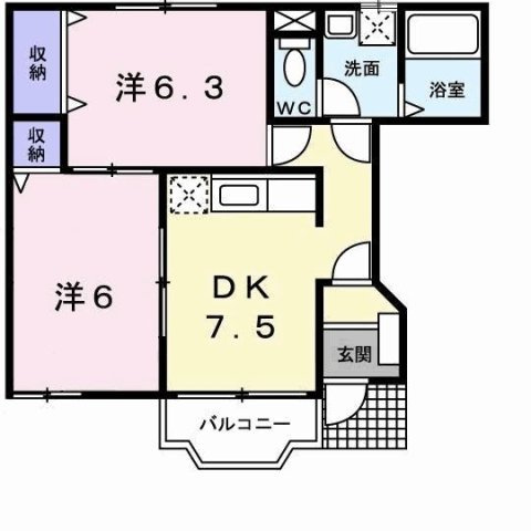 サンハイム西村Ⅱの間取り