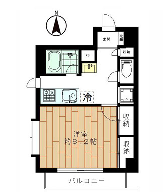 【間取り】 | グレース恵比寿 | 物件の間取図です。