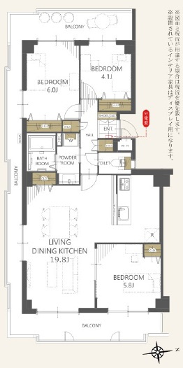 朝日プラザ枚方公園A棟■中古マンションの間取り