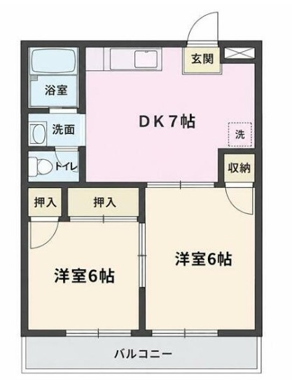 マンションヤジマＢの間取り