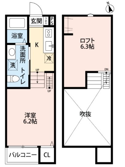 八千代市萱田町のアパートの間取り