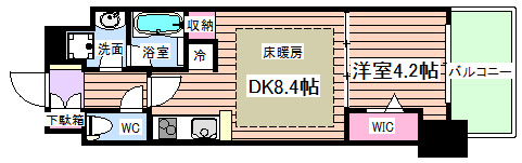 【間取り】 | アーバネックス堂島 | 人気の1ＬＤＫ