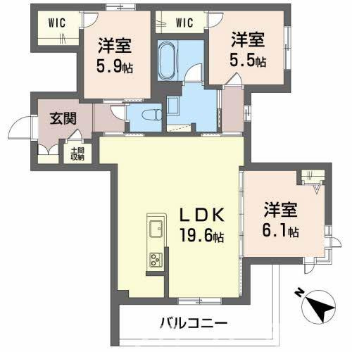 カスタネア栗林南の間取り