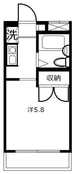 スカイコート横浜大口第２の間取り
