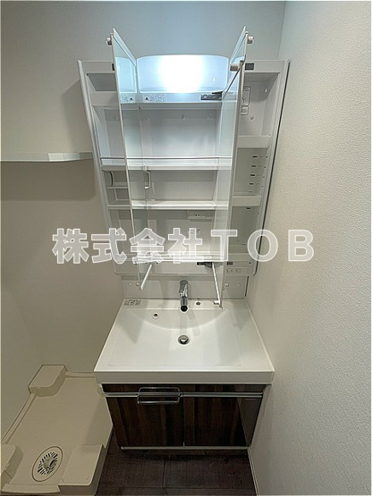【独立洗面台】 | ルフレ世田谷ノール | 3面鏡　シャンプードレッサー