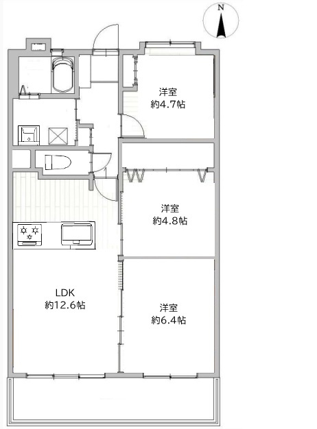 エナ御影の間取り|リノベーション済のおしゃれな内装！