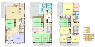 【間取り】 | 小山市城山町5丁目　中古戸建 | 圧巻の部屋数！ご家族みんなが個室を持てるゆとりの間取り♪2世帯住宅や大家族にも最適です★