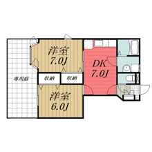 【間取り】 | クレストタウン　B