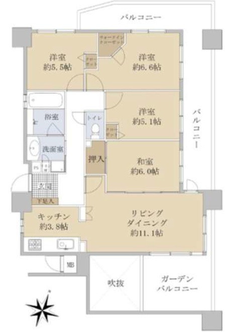 D´クラディア西原駅前の間取り