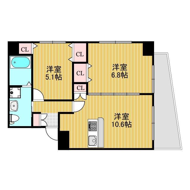 セレブコート木川の間取り