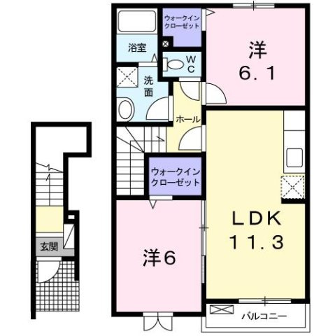 ハピネスメゾンＣの間取り