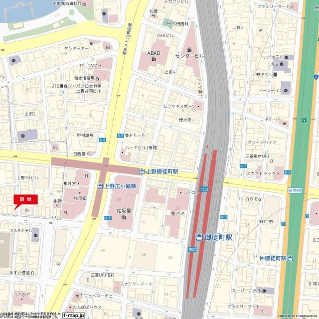 スカイコート文京湯島の地図