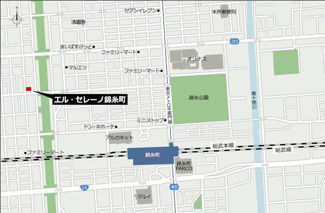 エル・セレーノ錦糸町の地図