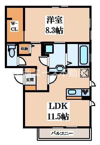 【間取り】 | ソレイユ八尾