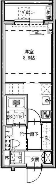 B CITY APARTMENT SHINAGAWA WESTの間取り