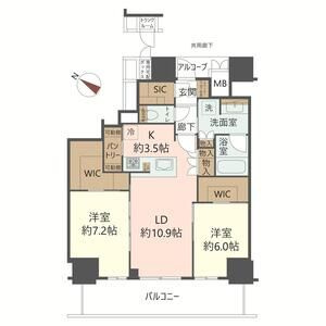 ジオタワー大阪十三の間取り