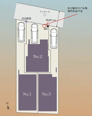 杉並区阿佐谷北6丁目 西武新宿線 鷺ノ宮駅 新築戸建の区画図