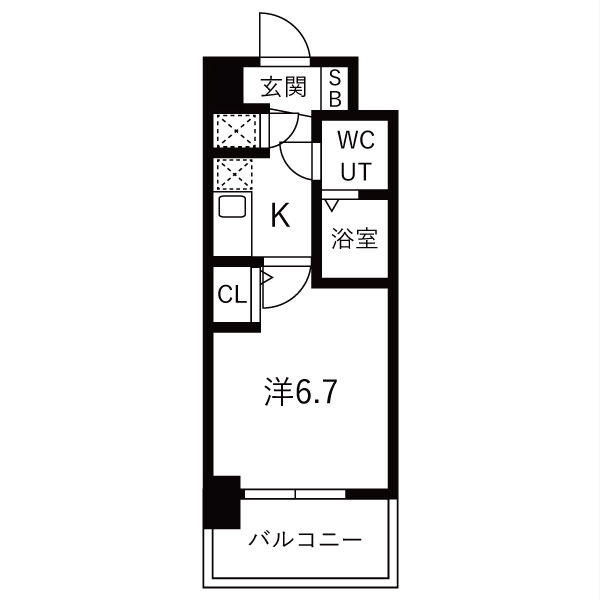 アドバンス新大阪ラシュレの間取り