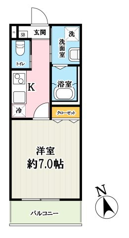 （仮称）キャメル梅島2Bの間取り