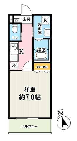 （仮称）キャメル梅島2Bの間取り
