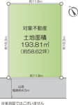 西柴3丁目売地～南西道路に面した約58坪のゆとりある敷地～の画像