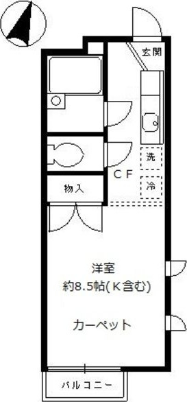 コルシード祐天寺の間取り