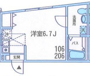 杉並区堀ノ内２丁目のアパートの間取り