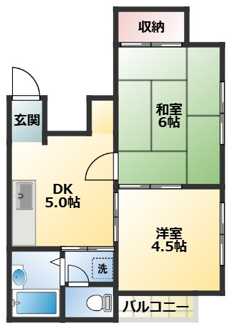 コーポイシイの間取り