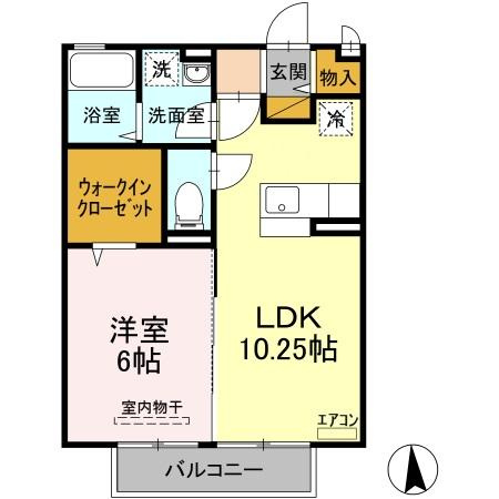 プリマベーラの間取り|1LDKです
