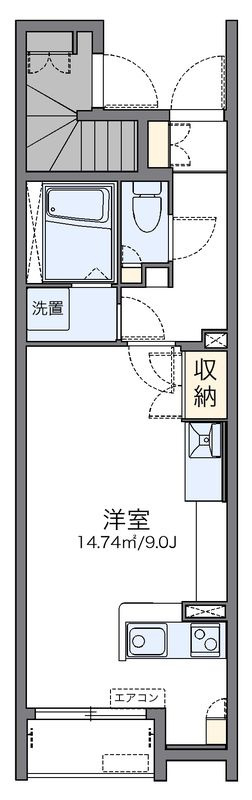 羽村市栄町２丁目のアパートの間取り