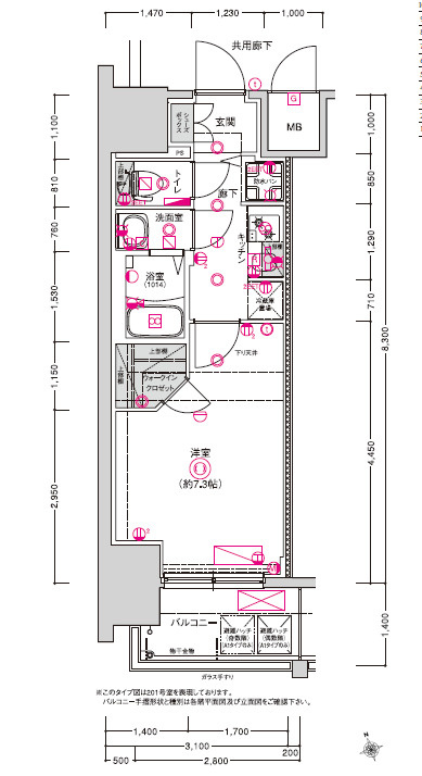FRONTIER-RESIDENCE浅間町の間取り